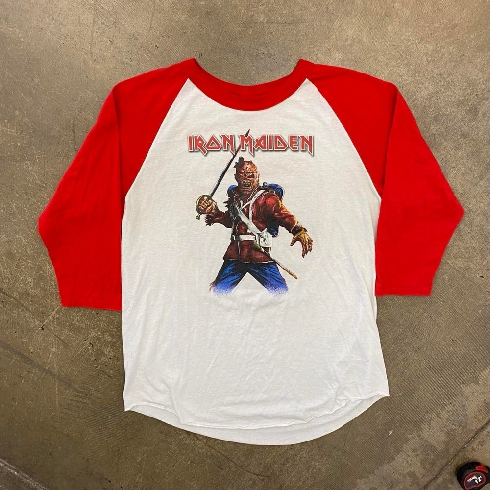 Iron Maiden Legacy Of The Beast World Tour 2022 Raglan Band Tee T-Shirt Size XL